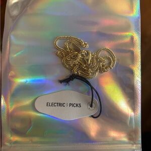 Electric Picks Gold Necklace